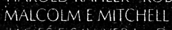 mitchell's name engraved in the Wall